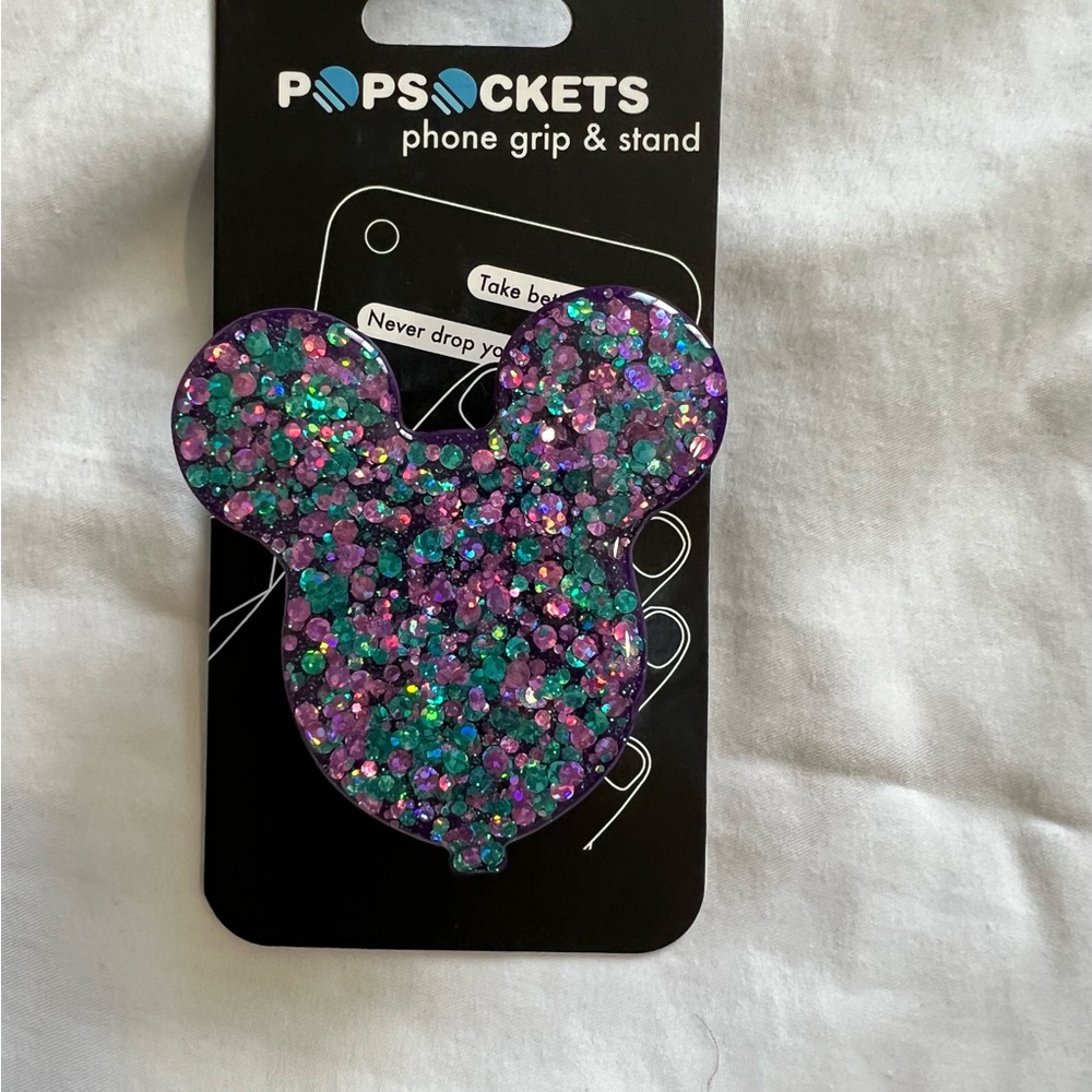 Mickey shaped balloon, NWOT, Pop socket